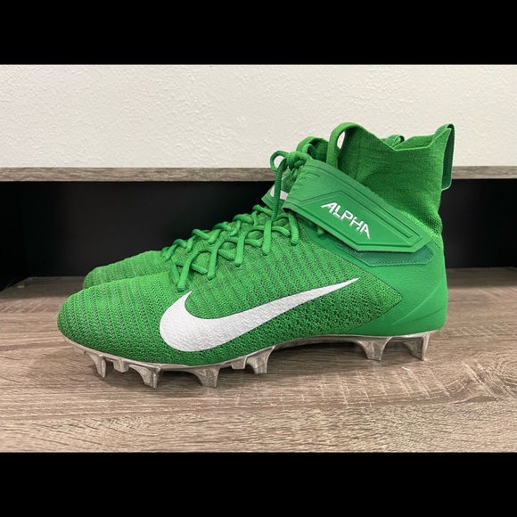 Nike Shoes | Rare Oregon Ducks Nike Alpha Menace Elite 2 Football Cleats Mens Size 13 Wide | Color: Green/Silver | Size: 13 | Osu400's Closet